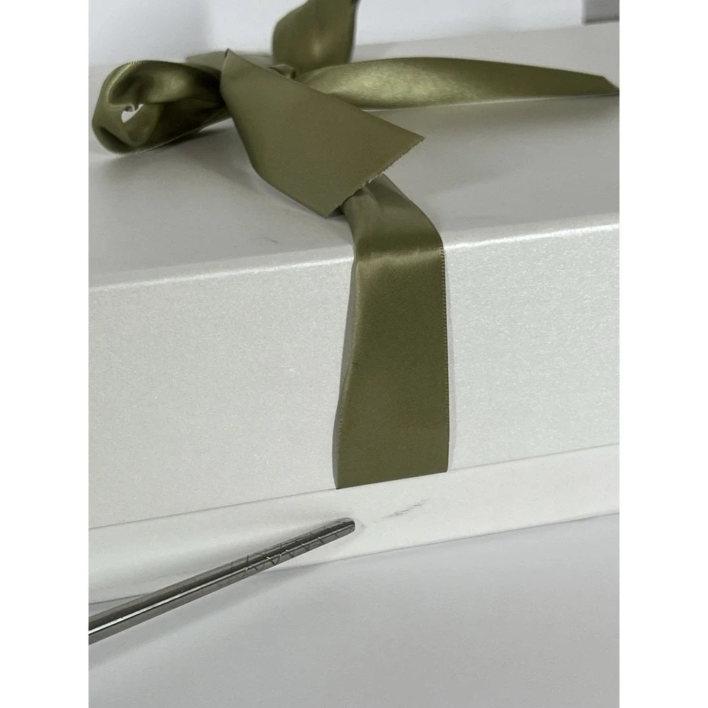 XXL Van Cleef & Arpels Jewelry Necklace Presentation Gift Box Green Suede Velvet